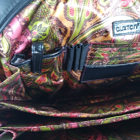 Buxton Briefcase Genuine Leather Laptop Bag Portfolio Business Professional Tote - Picture 9 of 16